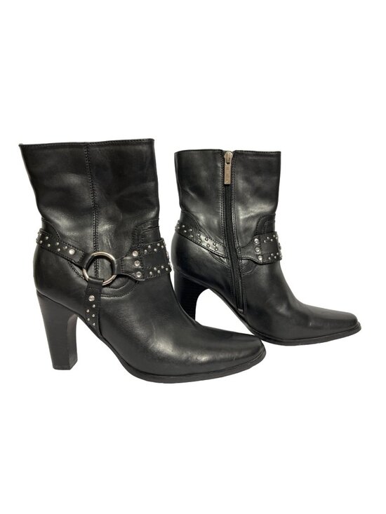 Harley Davidson Shoes - Harley Davidson Julia Harness Black Boots Leather Womens Size 7